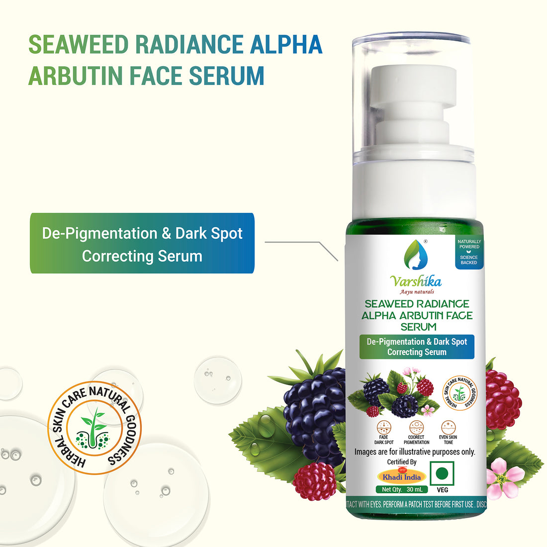 Brightening Face Serum with Seaweed and Mulberry Extract