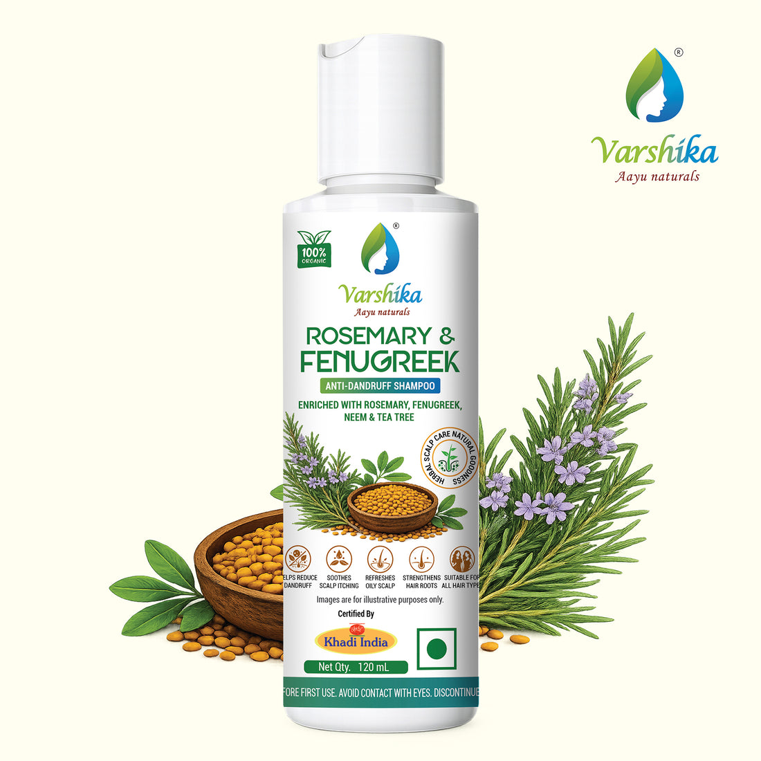 Premium Rosemary and Fenugreek Herbal Shampoo for Hair Strength